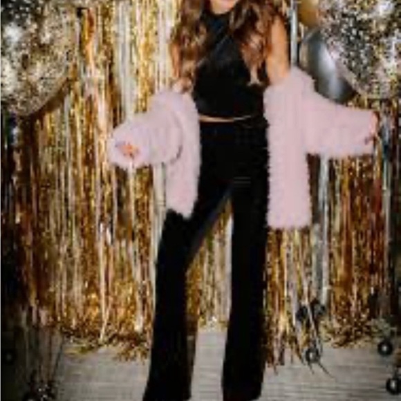 NWT Kittenish Velvet sparkle jumpsuit set size L - Picture 4 of 4